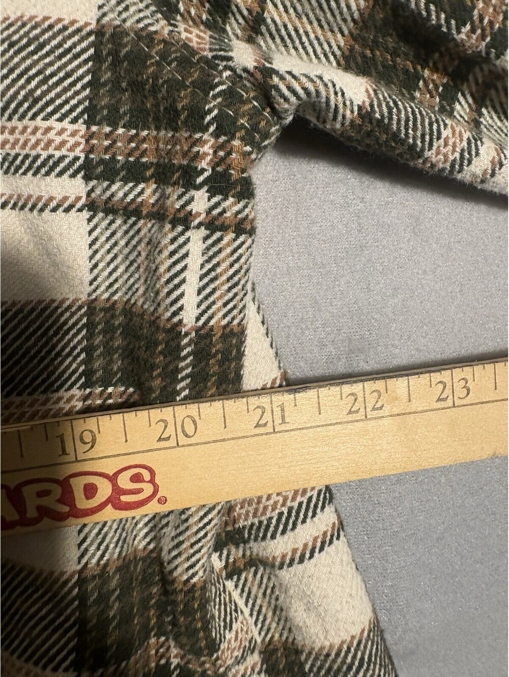 Orvis Men's L Regular Plaid Flannel Long Sleeve Button-Up Shirt Pockets Green - Picture 3 of 8